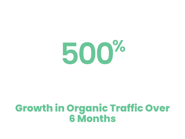500% Growth in organic traffic