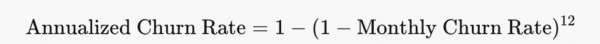 SaaS churn rate benchmark formula 3